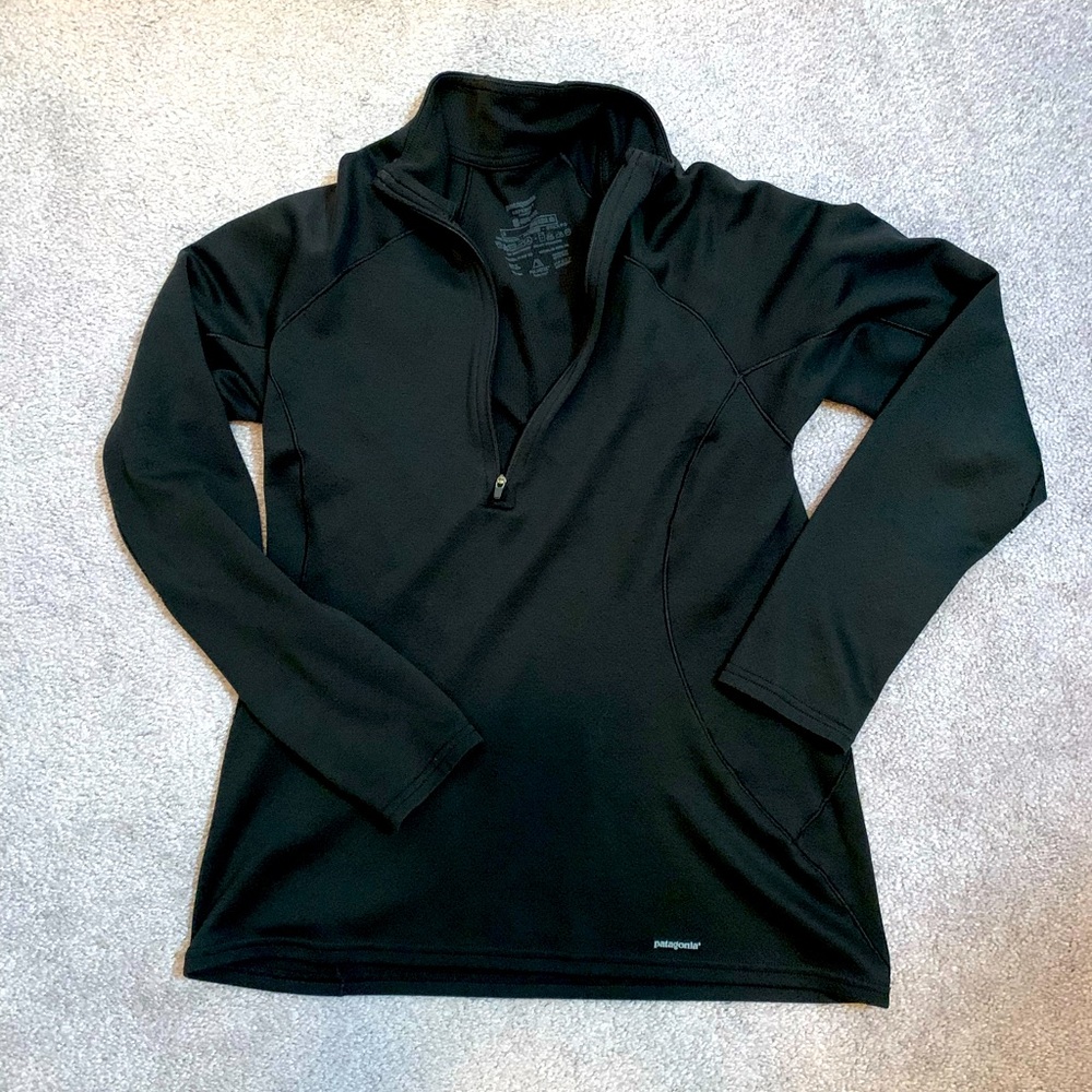 Patagonia Capilene Midweight Zip-Neck Base Layer Top - Women's Small S Black